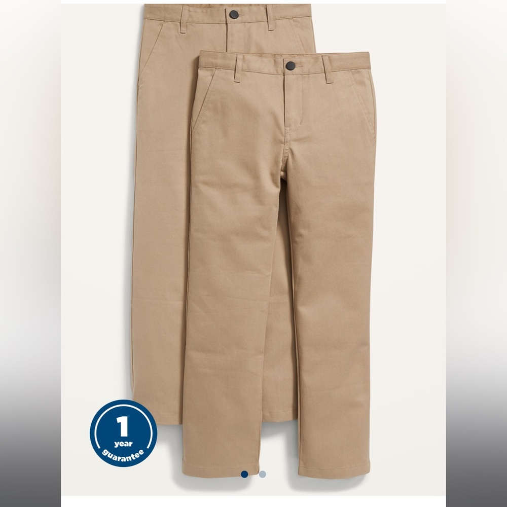 I have 6 pairs of Old Navy boy’s khaki pants, size 12.
